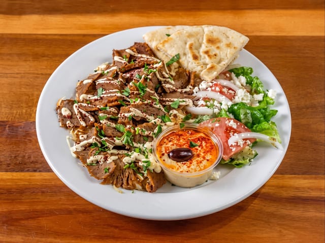 Lamb Beef Gyro Plate.
