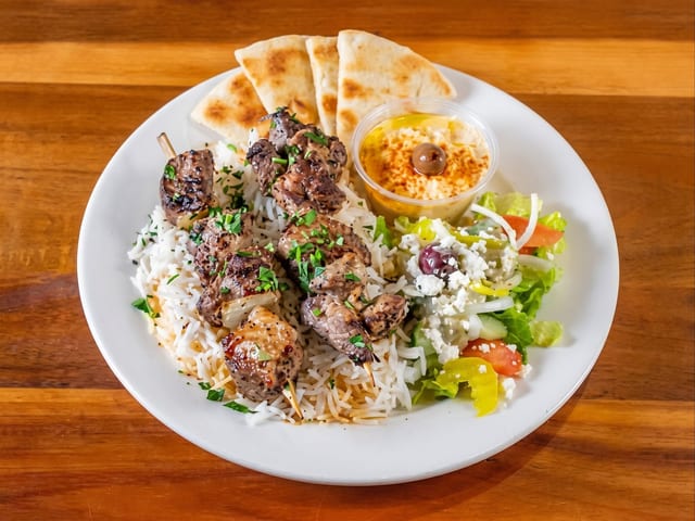 Lamb Kofta Kebab Platter.