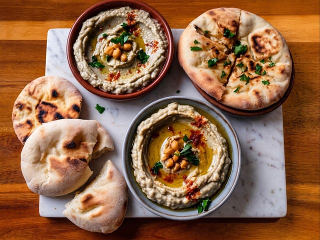 Homemade Baba with 2 Pita.