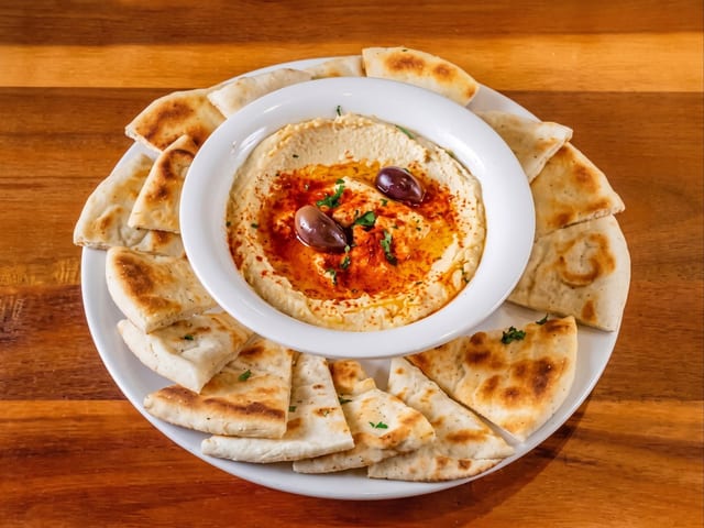 Homemade Hummus with 2 Pita.